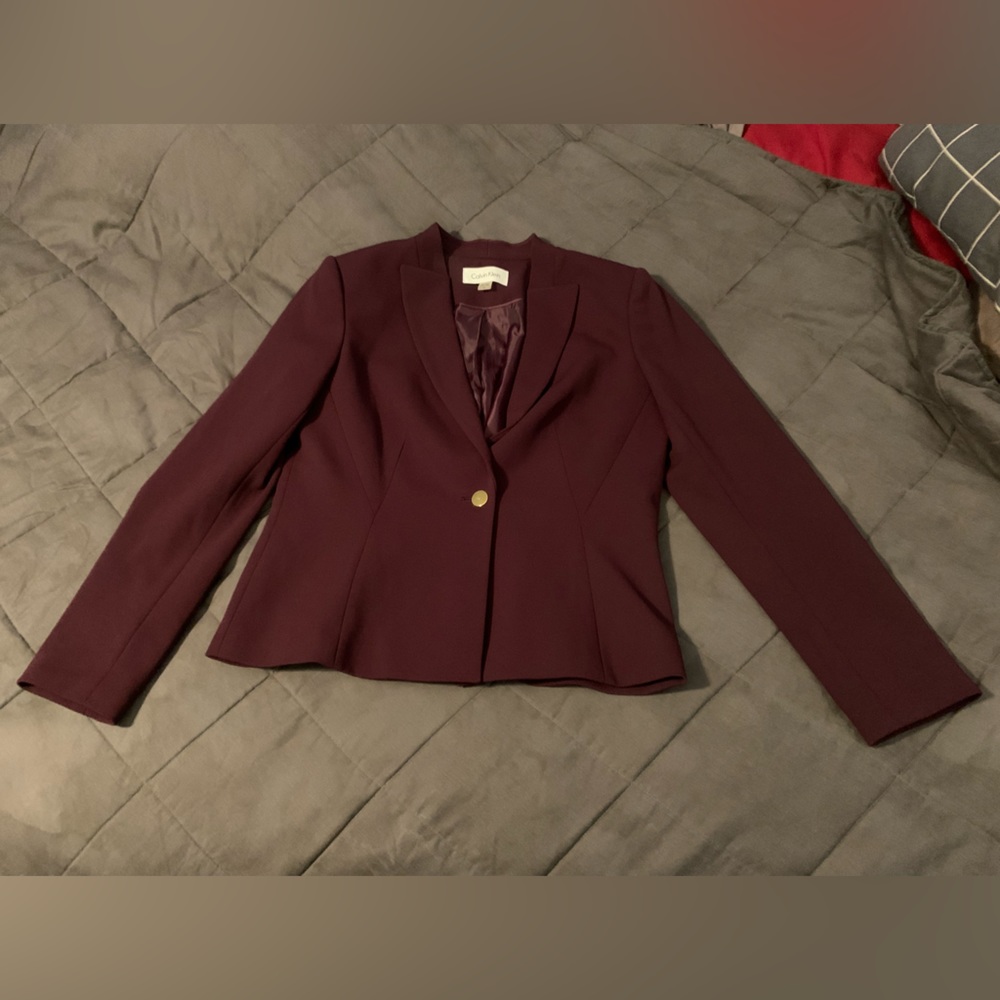 Calvin Klein womens size 10 plum blazer